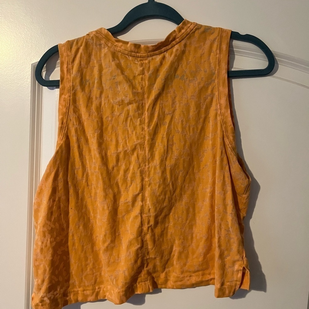 All In Motion Orange Cropped Performance Active Tank Top Size Large - Picture 4 of 4